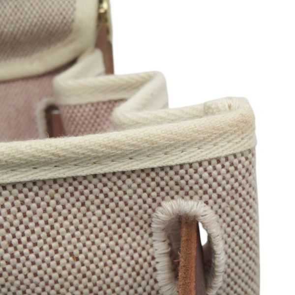 エルメス リュックサック エールバッグ アドPM エクリュ/ブラウン/ゴールド金具 トワルアッシュ/バッシュハンター □F刻印