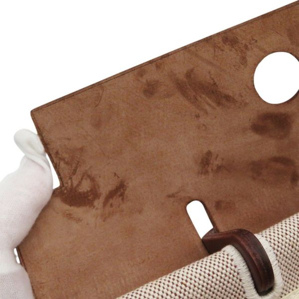 エルメス リュックサック エールバッグ アドPM エクリュ/ブラウン/ゴールド金具 トワルアッシュ/バッシュハンター □F刻印