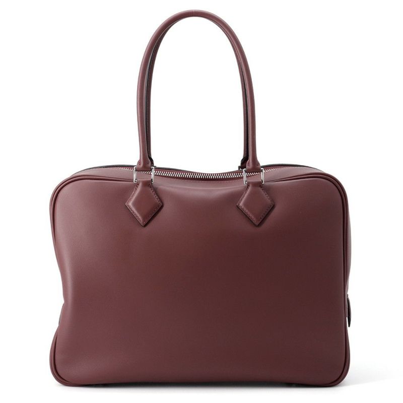 エルメス ハンドバッグ プリュム32 ルージュアッシュ/シルバー金具 スイフト W刻印 HERMES バッグ