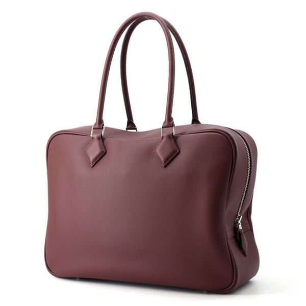 エルメス ハンドバッグ プリュム32 ルージュアッシュ/シルバー金具 スイフト W刻印 HERMES バッグ