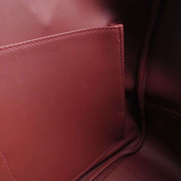 エルメス ハンドバッグ プリュム32 ルージュアッシュ/シルバー金具 スイフト W刻印 HERMES バッグ