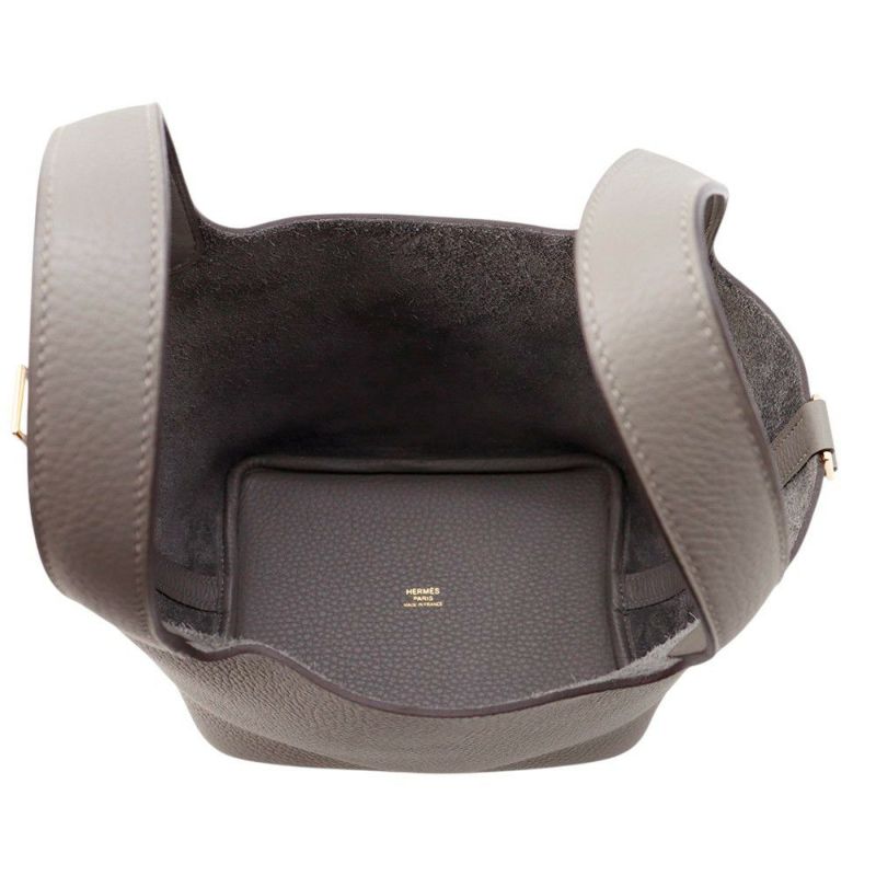 エルメス ハンドバッグ ピコタンロックPM グリメイヤー/ゴールド金具 トリヨンクレマンス K刻印 HERMES トートバッグ
