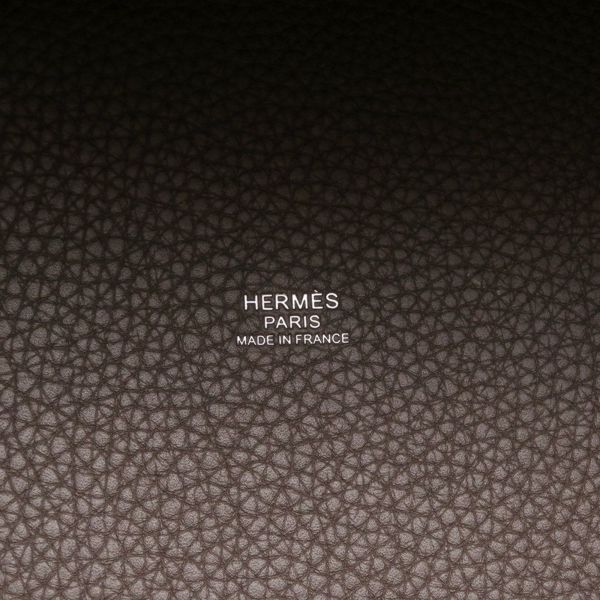 エルメス ハンドバッグ ピコタンロックPM エベンヌ/シルバー金具 トリヨンクレマンス K刻印 HERMES トートバッグ
