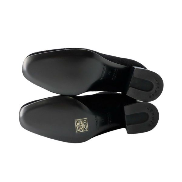 エルメス アンクルブーツ ヴォルヴェール60 レディースサイズ36 HERMES 靴 ブーツ 黒