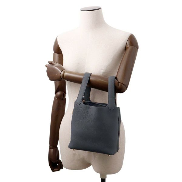 エルメス ハンドバッグ ピコタンロックPM グリミスティ/ゴールド金具 トリヨンクレマンス K刻印 HERMES トートバッグ