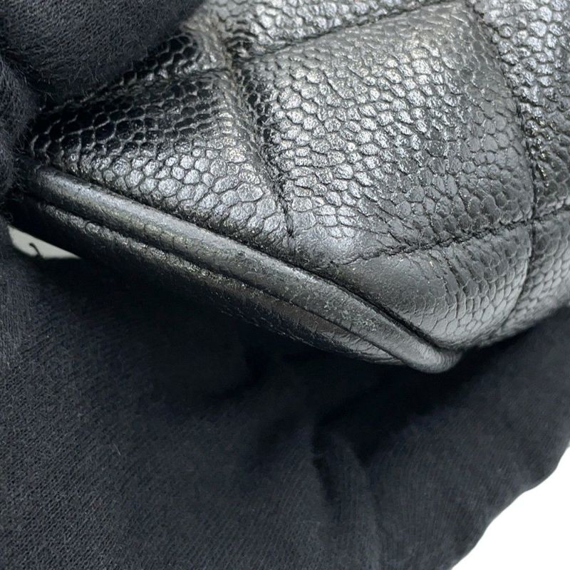 シャネル トートバッグ 復刻トート マトラッセ ココマーク キャビアスキン A01804 CHANEL 黒