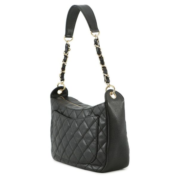 シャネル チェーンショルダーバッグ マトラッセ ココマーク キャビアスキン A20993 CHANEL ワンショルダー 黒