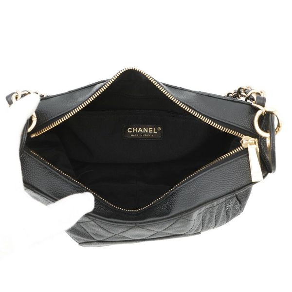 シャネル チェーンショルダーバッグ マトラッセ ココマーク キャビアスキン A20993 CHANEL ワンショルダー 黒