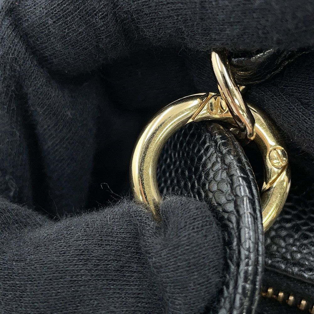 シャネル チェーンショルダーバッグ マトラッセ ココマーク キャビアスキン A20993 CHANEL ワンショルダー 黒