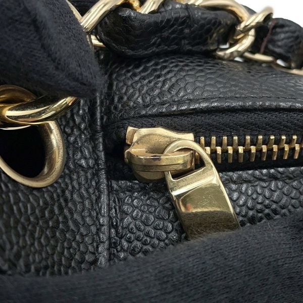 シャネル チェーンショルダーバッグ マトラッセ ココマーク キャビアスキン A20993 CHANEL ワンショルダー 黒