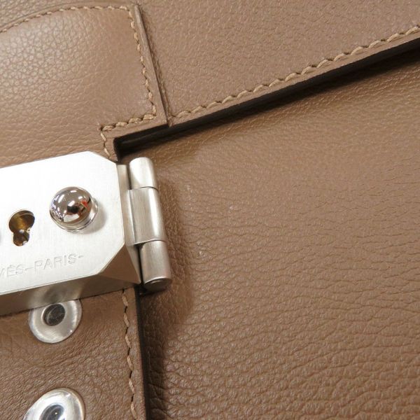 エルメス ビジネスバッグ サックアデペッシュ ライト 37 タバックキャメル/シルバー金具 エバーカラー D刻印 メンズ