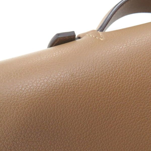 エルメス ビジネスバッグ サックアデペッシュ ライト 37 タバックキャメル/シルバー金具 エバーカラー D刻印 メンズ