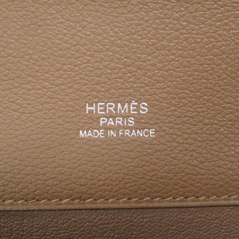 エルメス ビジネスバッグ サックアデペッシュ ライト 37 タバックキャメル/シルバー金具 エバーカラー D刻印 メンズ