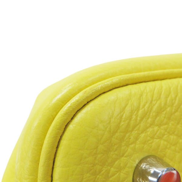 エルメス ハンドバッグ ピコタンロックMM ライム/シルバー金具 トリヨンクレマンス Y刻印 HERMES トートバッグ