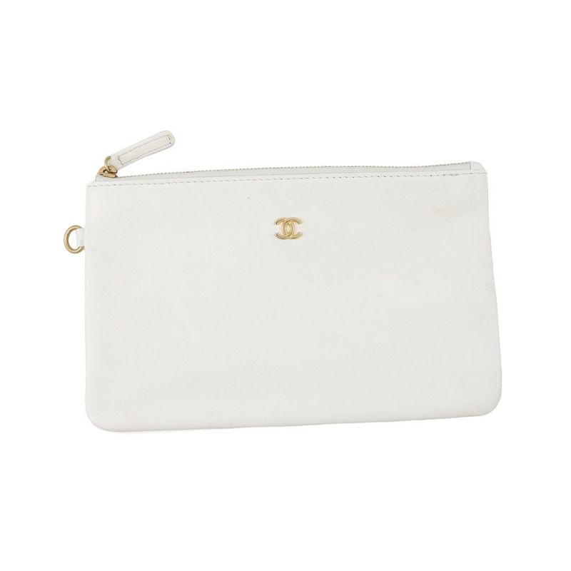 シャネル チェーントートバッグ ドーヴィル ショッピングバッグ レザー AS3351 CHANEL 白 2way