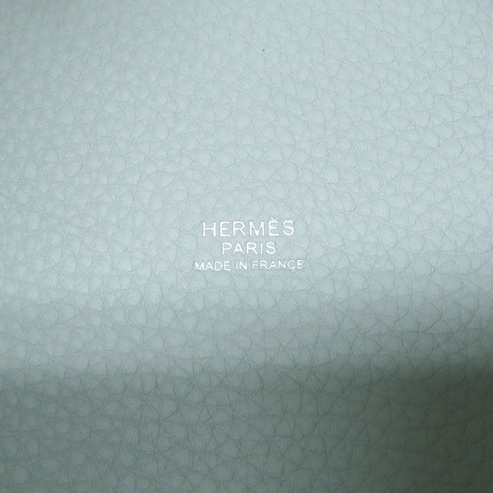 エルメス ハンドバッグ ピコタンロックPM ブルーペール/シルバー金具 トリヨンクレマンス K刻印 HERMES トートバッグ