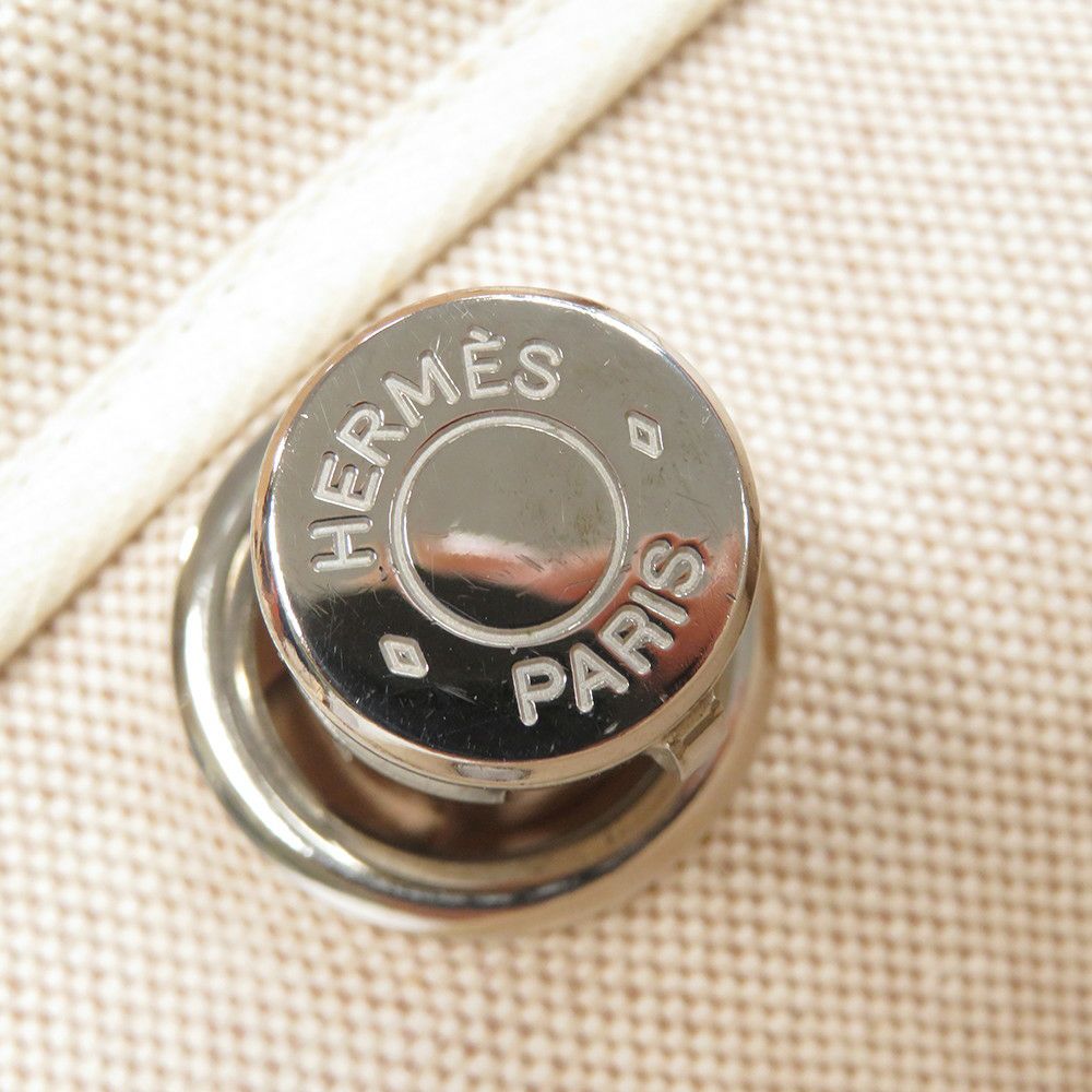 エルメス ショルダーバッグ エールバッグMM ナチュラル/シルバー金具 トワルアッシュ/ヴァッシュハンター □D刻印