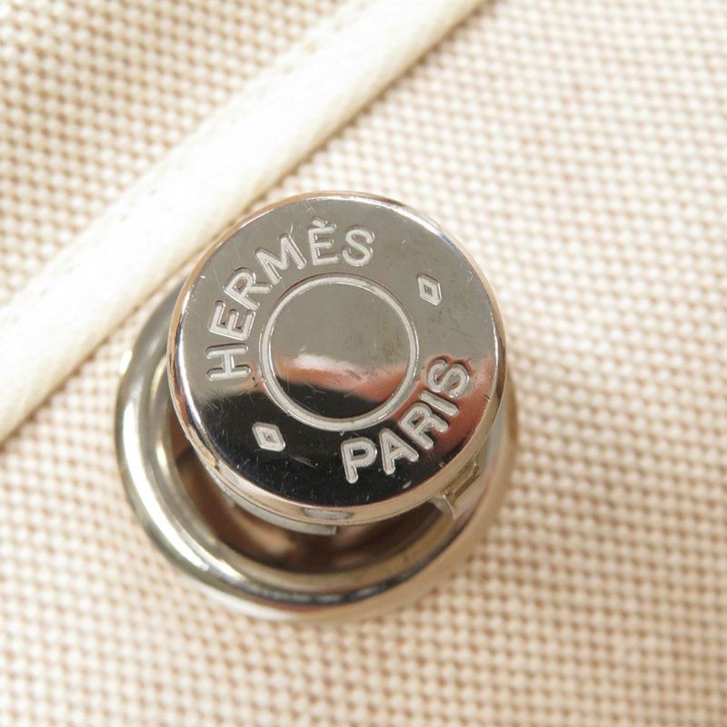 エルメス ショルダーバッグ エールバッグMM ナチュラル/シルバー金具 トワルアッシュ/ヴァッシュハンター □D刻印