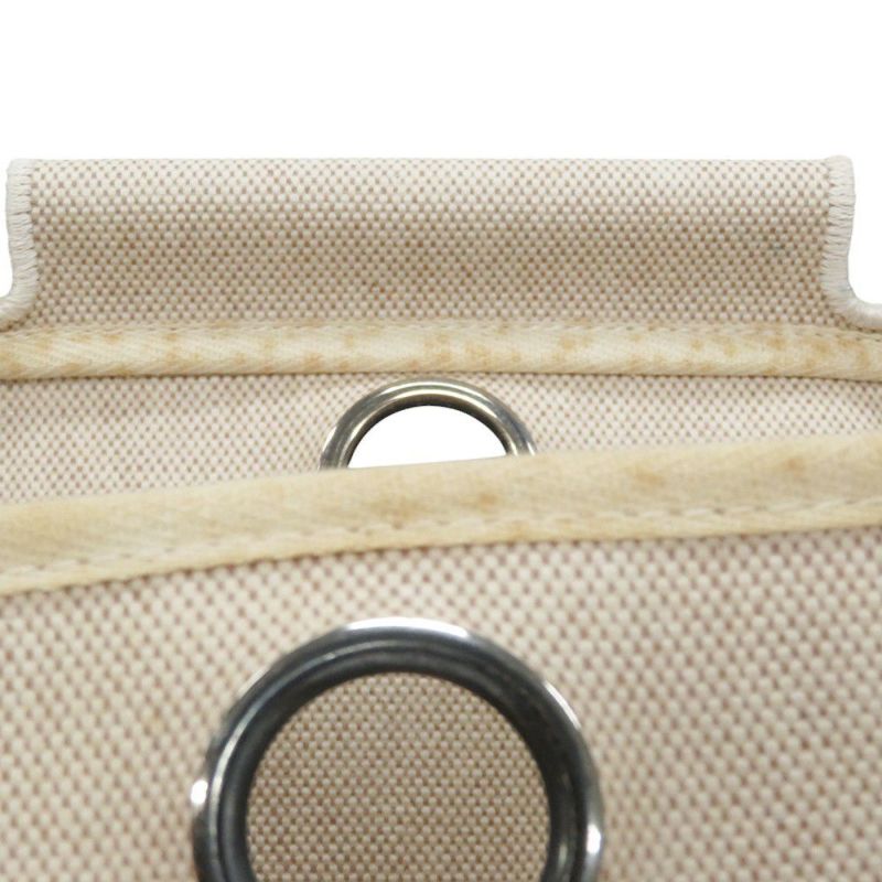 エルメス ショルダーバッグ エールバッグMM ナチュラル/シルバー金具 トワルアッシュ/ヴァッシュハンター □D刻印