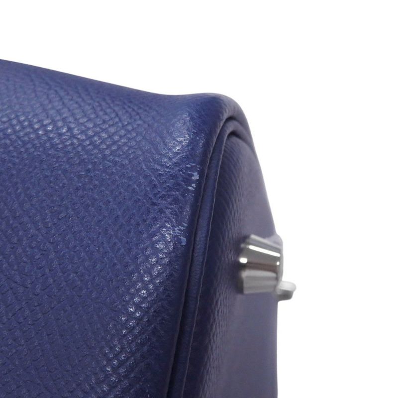 エルメス ハンドバッグ ピコタンロックMM トレサージュ ブルーアンクル/ブリック/ブラック/シルバー金具 エプソン D刻印