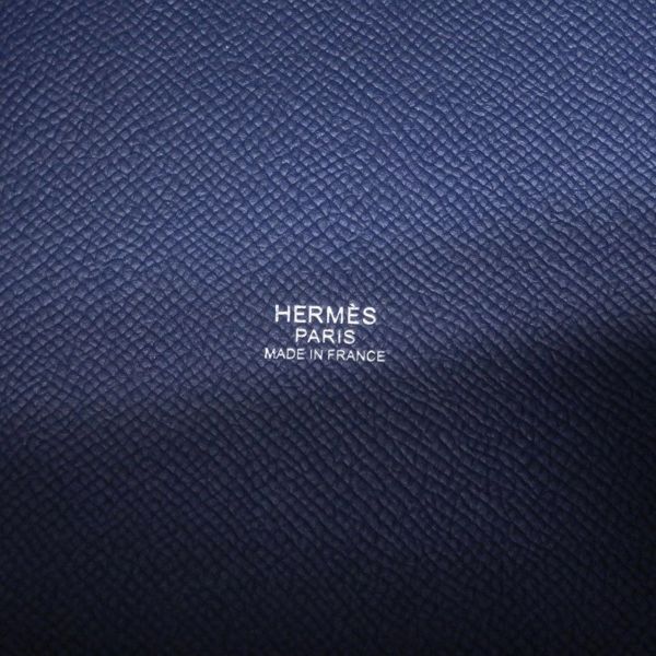 エルメス ハンドバッグ ピコタンロックMM トレサージュ ブルーアンクル/ブリック/ブラック/シルバー金具 エプソン D刻印