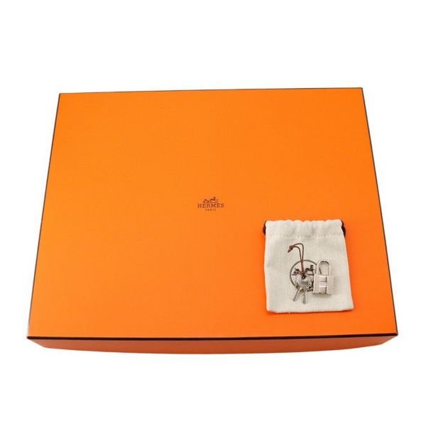 エルメス ハンドバッグ ピコタンロックMM トレサージュ ブルーアンクル/ブリック/ブラック/シルバー金具 エプソン D刻印