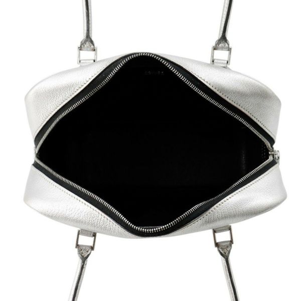 エルメス ハンドバッグ プリュム ミニ シルバー/シルバー金具 シェブルミゾル □H刻印 HERMES オリンピック限定