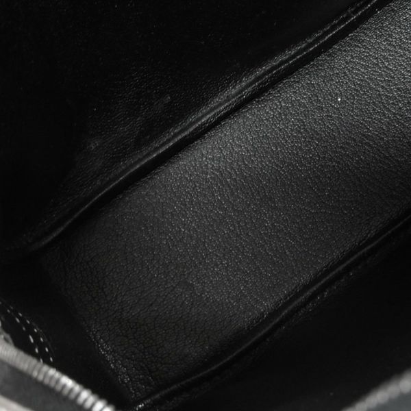 エルメス ハンドバッグ プリュム ミニ シルバー/シルバー金具 シェブルミゾル □H刻印 HERMES オリンピック限定