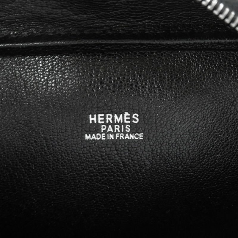 エルメス ハンドバッグ プリュム ミニ シルバー/シルバー金具 シェブルミゾル □H刻印 HERMES オリンピック限定