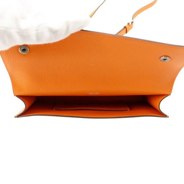 エルメス ショルダーウォレット ナップ トゥーゴー オレンジ/シルバー金具 エプソン W刻印