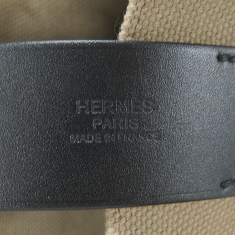 エルメス トートバッグ エトリヴィエール ショッピング ベージュマルファ/ブラック/シルバー金具 トワルゴエラン/ヴァッシュハンター W刻印