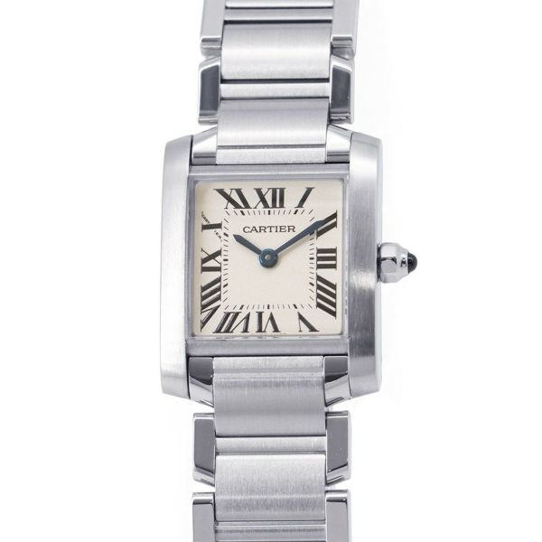 カルティエ タンク フランセーズ SM W51008Q3 Cartier 腕時計 クォーツ シルバー文字盤