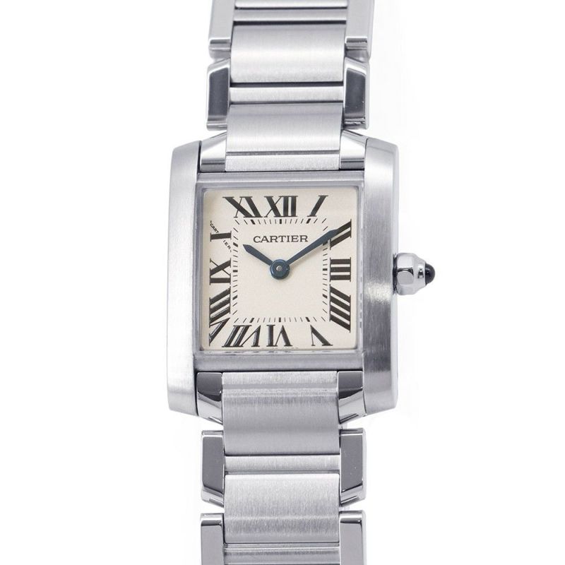 カルティエ タンク フランセーズ SM W51008Q3 Cartier 腕時計 クォーツ シルバー文字盤