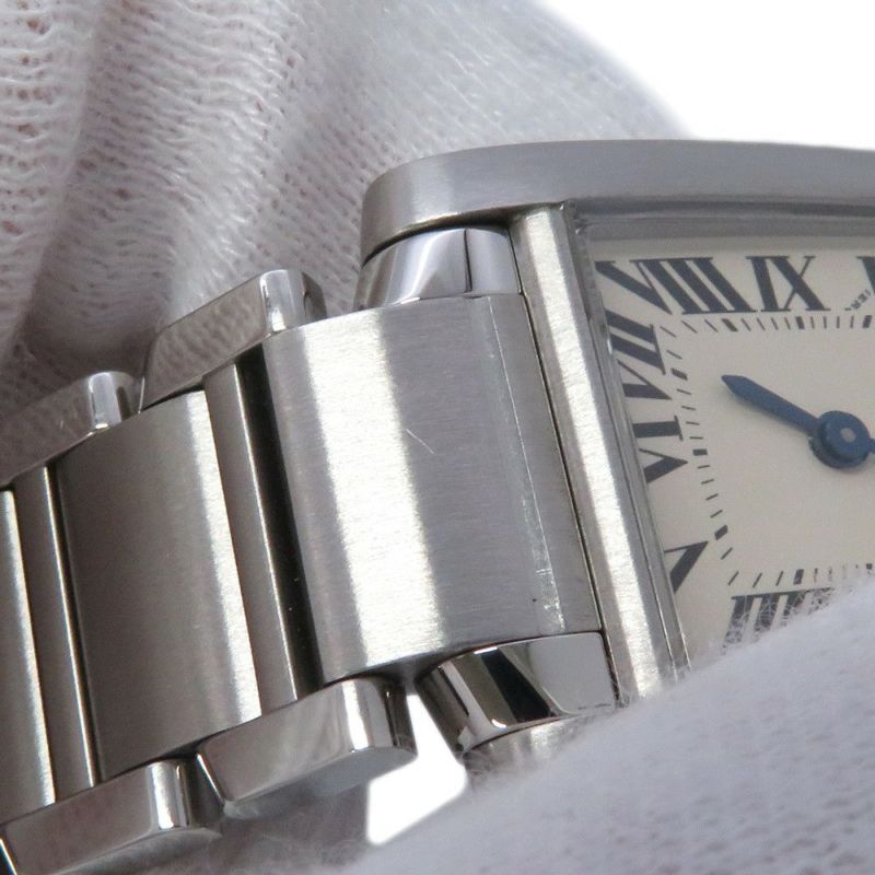 カルティエ タンク フランセーズ SM W51008Q3 Cartier 腕時計 クォーツ シルバー文字盤