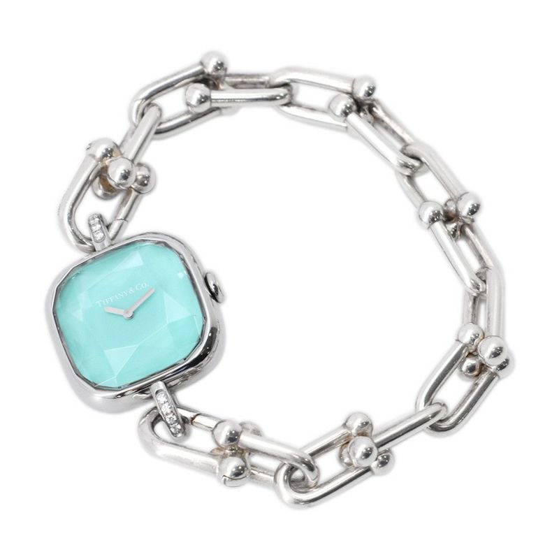 ティファニー ハードウェアウォッチ ミディアム ダイヤ 73332052 Tiffany&Co. ティファニーブルー文字盤