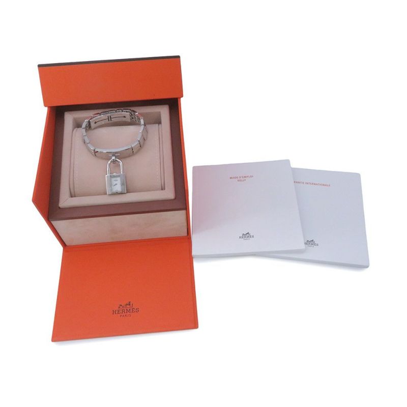 エルメス ケリーウォッチ KE4.110 HERMES 腕時計 スパークリングホワイトラッカー文字盤