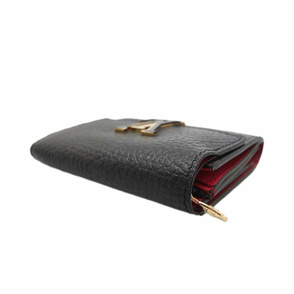 ルイヴィトン 財布 トリヨンレザー ポルトフォイユ・カプシーヌXS M68587 LOUIS VUITTON ヴィトン 三つ折り 折りたたみ ブラック 黒
