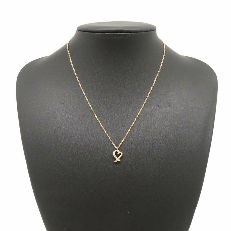 ティファ二ー ネックレス ラビング ハート ペンダント パロマ ピカソ ダイヤモンド K18PGピンクゴールド