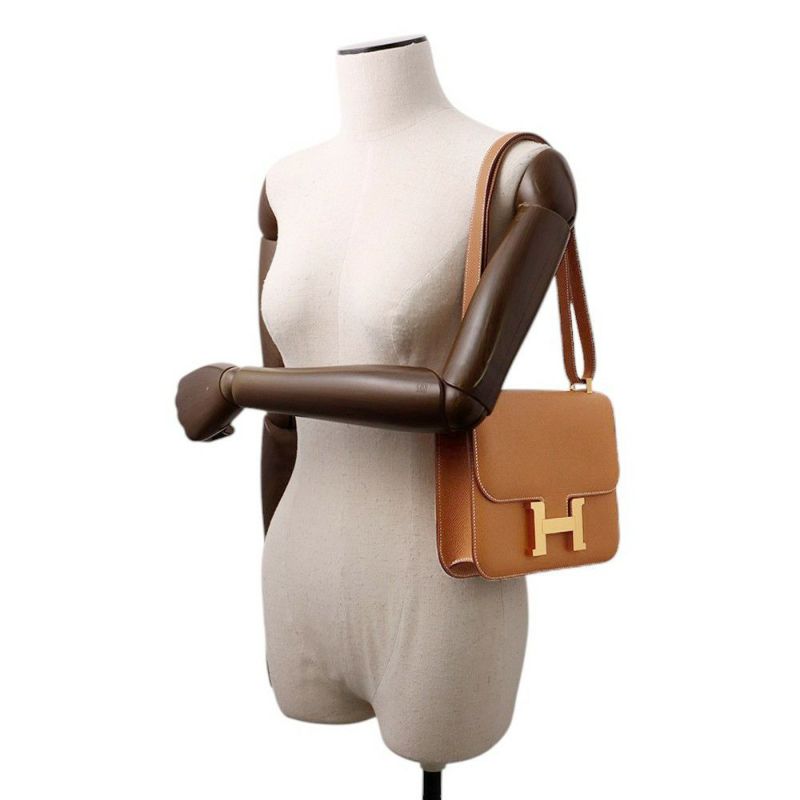 エルメス ショルダーバッグ コンスタンス24 ミロワール ゴールド/ゴールド金具 エプソン W刻印 HERMES Constance