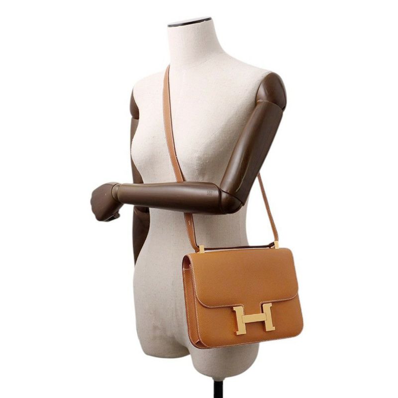 エルメス ショルダーバッグ コンスタンス24 ミロワール ゴールド/ゴールド金具 エプソン W刻印 HERMES Constance