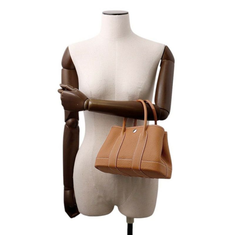 エルメス トートバッグ ネオ・ガーデン 23 ガーデンパーティ ゴールド/シルバー金具 ネゴンダ K刻印