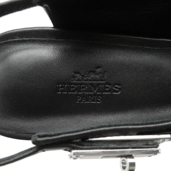 エルメス パンプス ラヴァー40 ケリーバックル レディースサイズ38 HERMES 黒