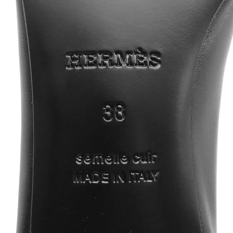 エルメス パンプス ラヴァー40 ケリーバックル レディースサイズ38 HERMES 黒