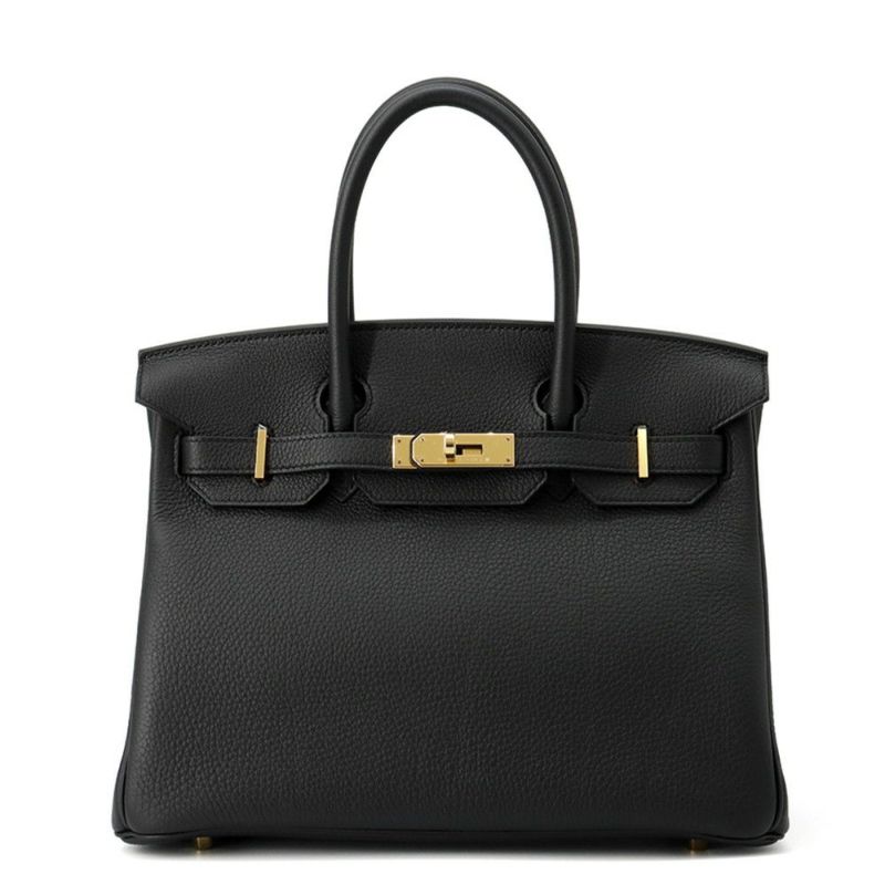 エルメス バーキン30 ブラック/ゴールド金具 トゴ K刻印 HERMES Birkin ハンドバッグ 黒