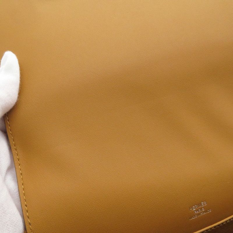 エルメス ショルダーバッグ ゲタ キャメル/ゴールド金具 シェブルミゾル B刻印 HERMES バッグ シェーブル