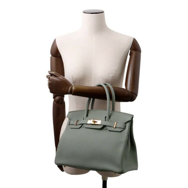 エルメス バーキン30 ヴェールアマンド/ゴールド金具 トゴ D刻印 HERMES Birkin ハンドバッグ