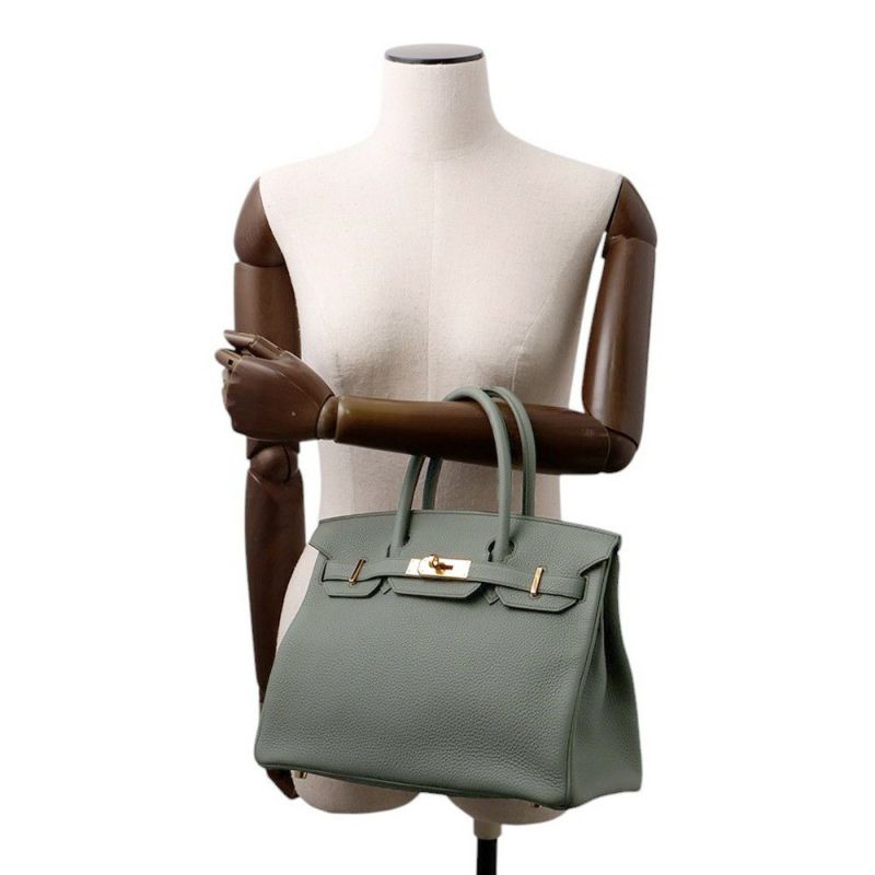 エルメス バーキン30 ヴェールアマンド/ゴールド金具 トゴ D刻印 HERMES Birkin ハンドバッグ