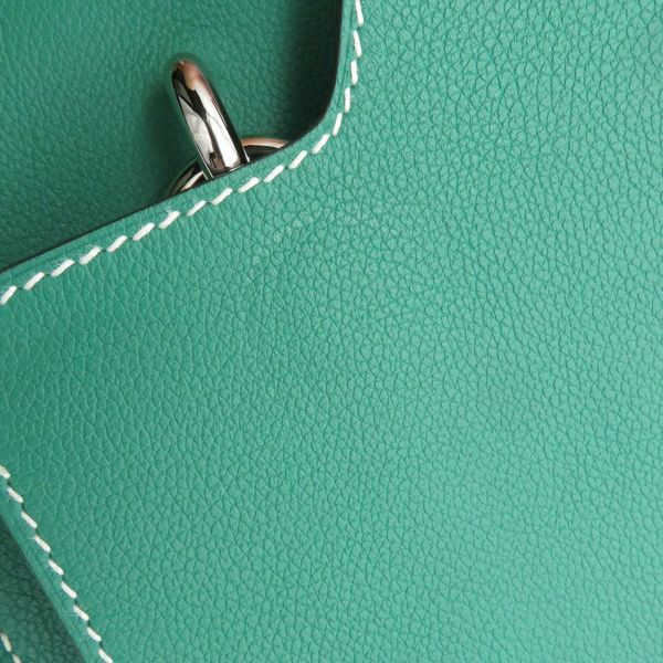 エルメス サック ロウリス ルリ 23 ヴェールヴェルティゴ/シルバー金具 エバーカラー A刻印