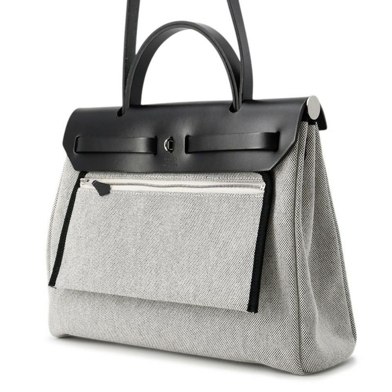 エルメス エールバッグジップPM ペガサスポップ ブラック/ブルーインディゴ/エクリュ/シルバー金具 トワルアッシュ/ヴァッシュハンター Y刻印 黒