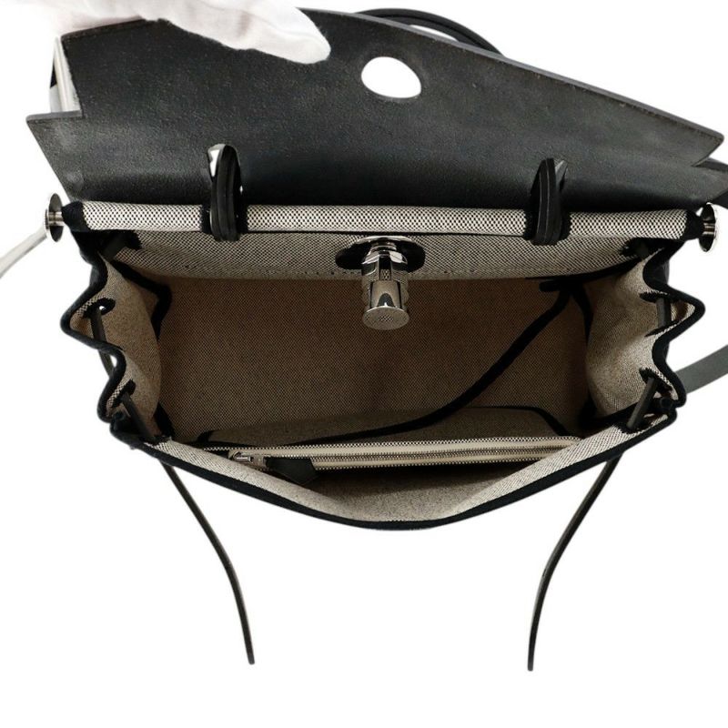 エルメス エールバッグジップPM ペガサスポップ ブラック/ブルーインディゴ/エクリュ/シルバー金具 トワルアッシュ/ヴァッシュハンター Y刻印 黒